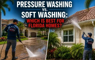 Professional pressure washing and soft washing for a Southwest Florida home